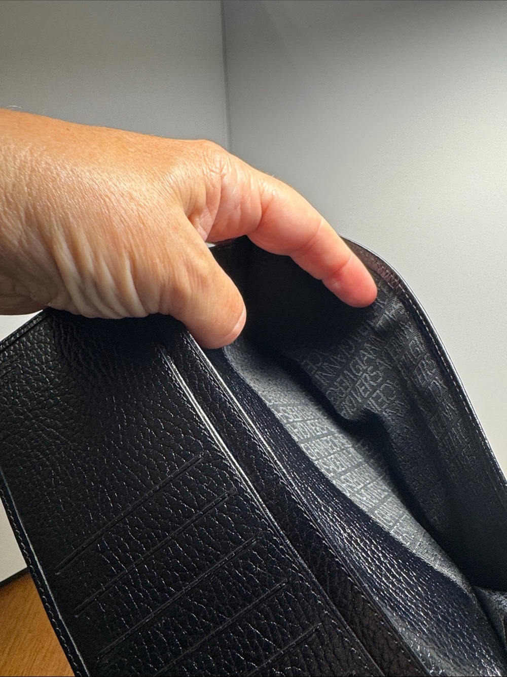 Versace Black Leather Wallet with Gold Medallion - Picture 6 of 9